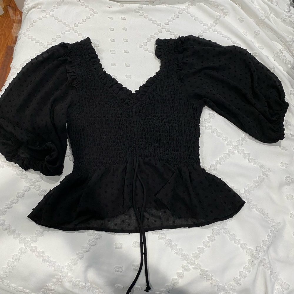 Topshop blouse, black, size 6, great conditions.